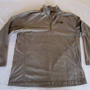 North Face Pullover Mens XXL Gray Half Zip Performance Stretch Outdoor Jacket